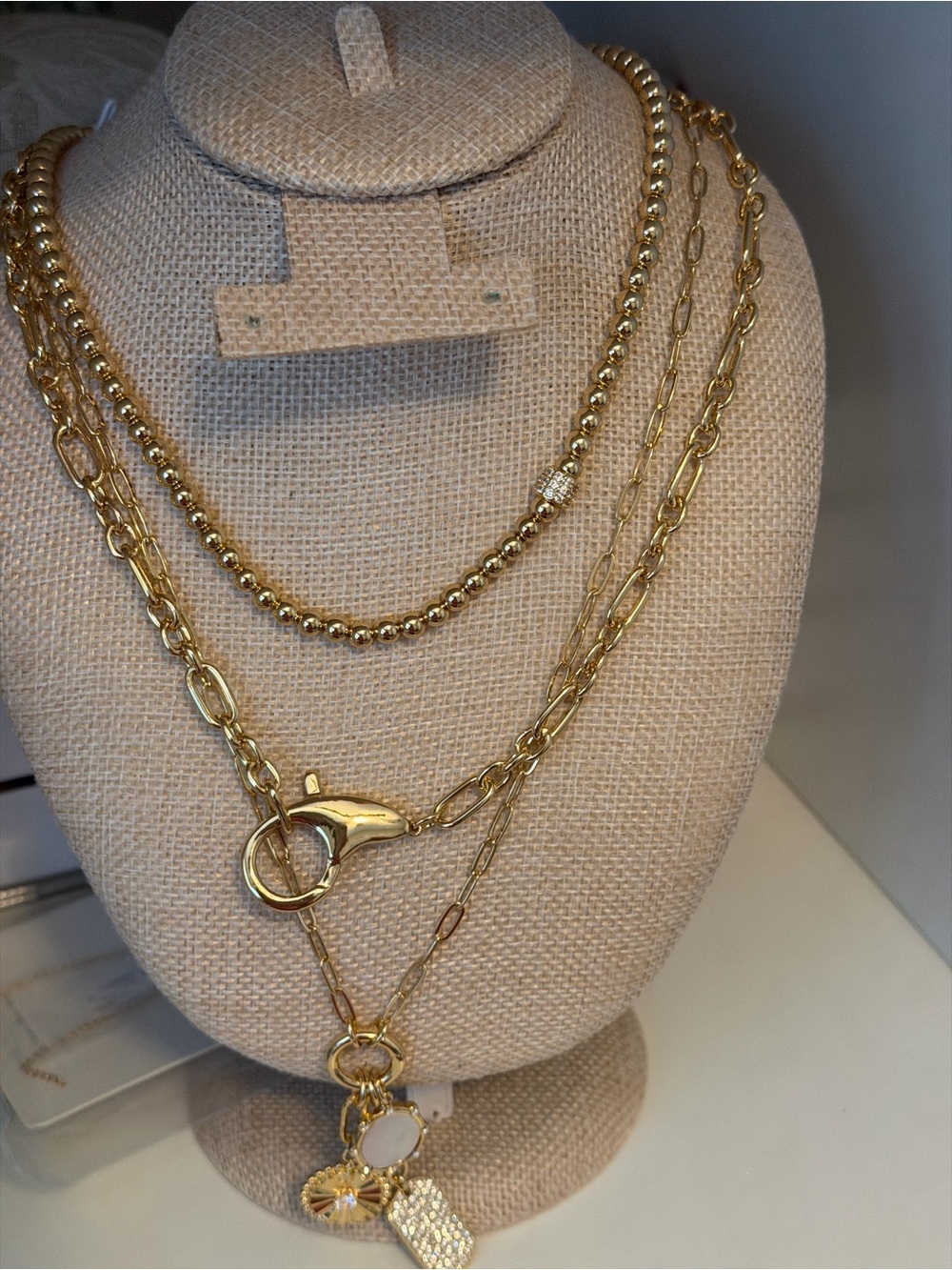 Park Lane Gold-Tone Layered Charm Necklace